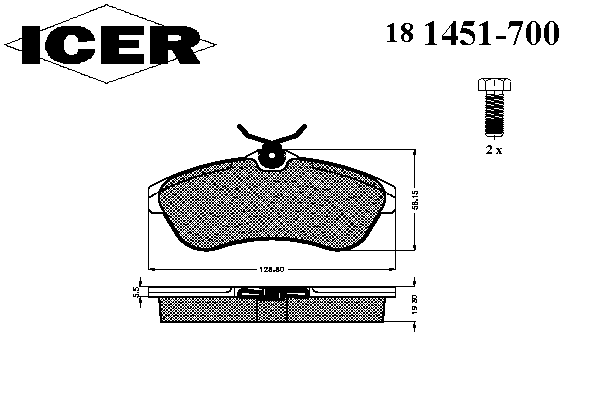 Колодки гальмівні (передні) Citroen C2/С3 03-