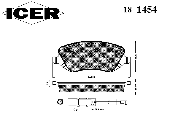 Комплект тормозных колодок, дисковый тормоз