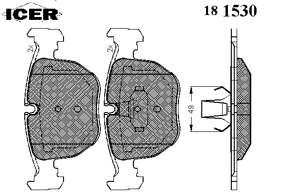 Колодки гальмівні (передні) BMW 5 (E39) 96-04/7 (E38) 94-01/X3 (E83) 06-11/X5 (E53) 00-06