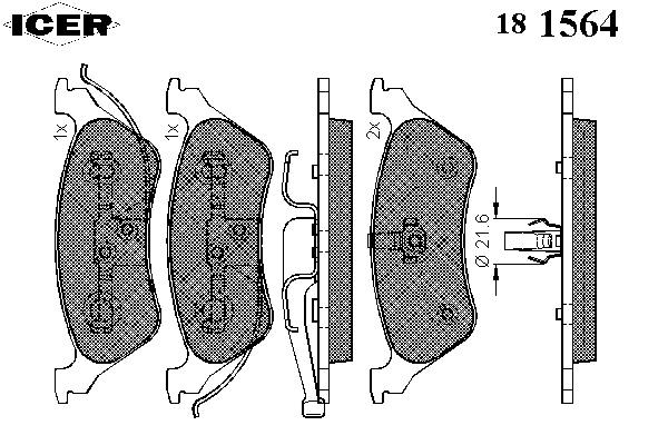 Колодки гальмівні (задні) Chrysler Voyager IV 00-08/Dodge Caravan 00-07/Jeep Cherokee 01-08