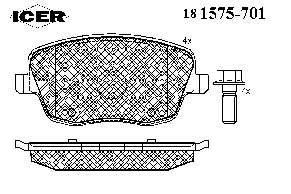 Колодки гальмівні (передні) Seat Cordoba/Ibiza IV/VW Polo/Skoda Fabia 99-15/Roomster 06-15