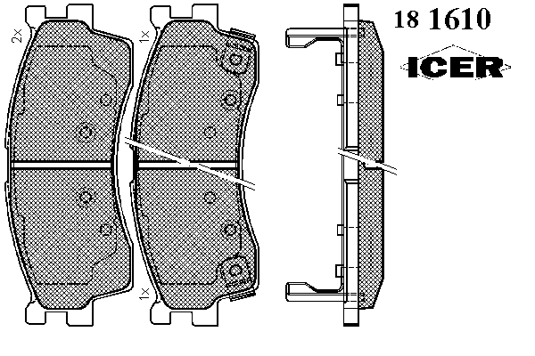 Колодки гальмівні (передні) Kia Rio 00-05/Cerato 01-04/Carens 00-/Clarus 96-