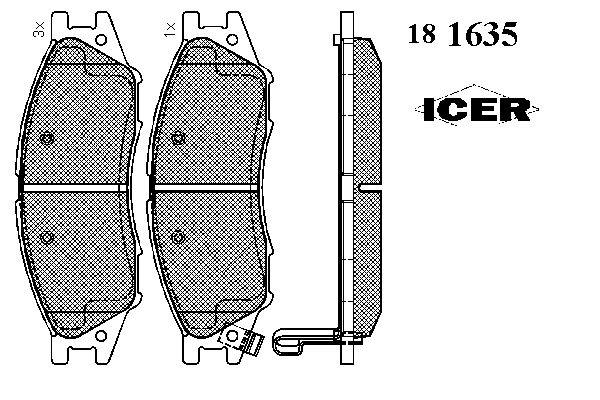 Колодки гальмівні (передні) Nissan Almera II 02-/Sunny 00-03