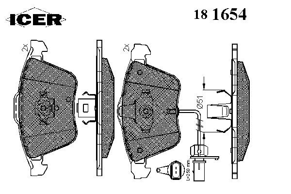 Колодки гальмівні (передні) Audi A4 03-09/A6/A8 03-11/Seat Exeo 08-13 (+датчики)