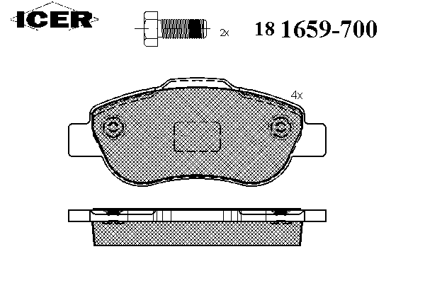 Колодки гальмівні (передні) Fiat Panda 03-/500 07-/Palio 03-12