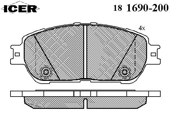 Колодки гальмівні (передні) Toyota Camry 01-06/Alphard 03-08/Lexus ES 96-06