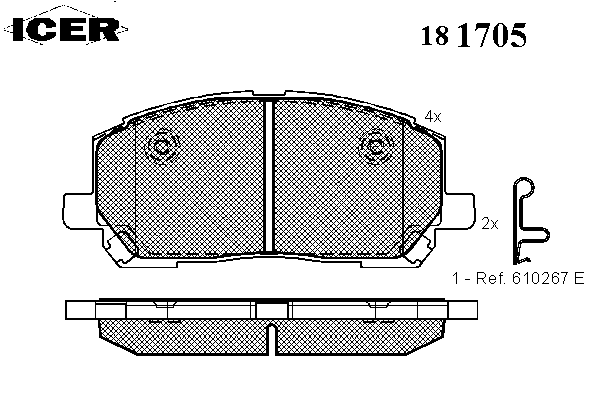 Колодки гальмівні (передні) Lexus RX 98-03/Toyota Highlander/Kluger 00-10/Harrier 97-03