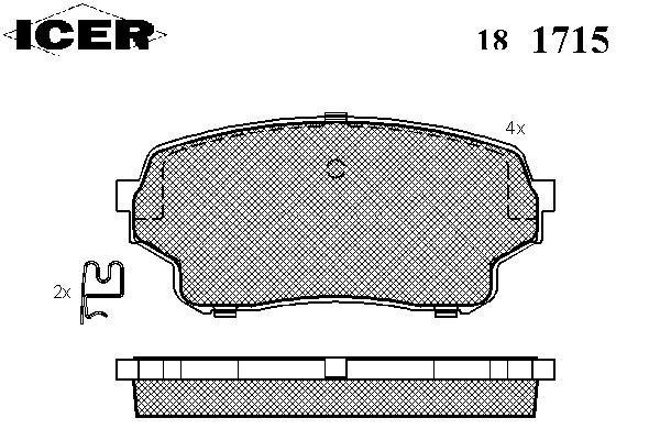 Колодки гальмівні (передні) Suzuki Grand Vitara 01-05/XL-7 01-06