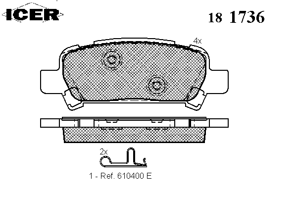 Колодки гальмівні (задні) Subaru Impreza 92-07/Outback 00-09/Forester 97-08/Legacy 98-08