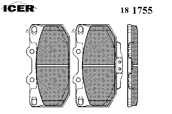 Колодки гальмівні (передні) Subaru Impreza 98-08/Nissan 300ZX 89-97/Toyota Yaris 17-