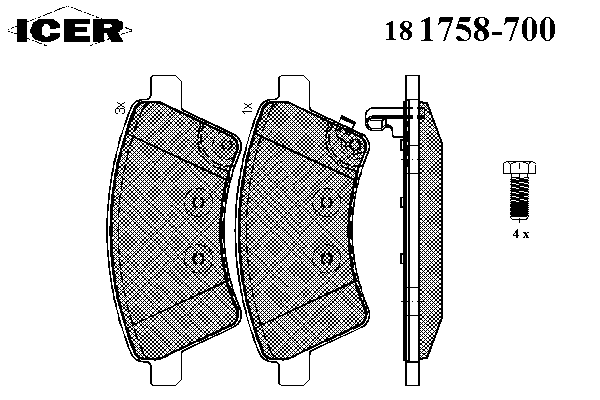 Колодки гальмівні (передні) Fiat Sedici 06-14/Suzuki SX4 06-