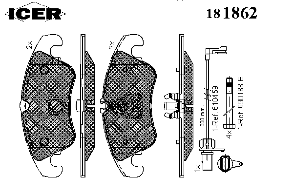 Колодки гальмівні (передні) Audi A4 07-18/A5 07-/Q5 13-17 (+датчик)