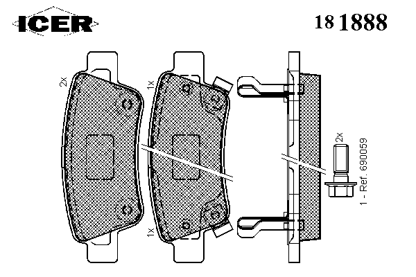 Колодки гальмівні (задні) Honda CR-V III/IV 06-