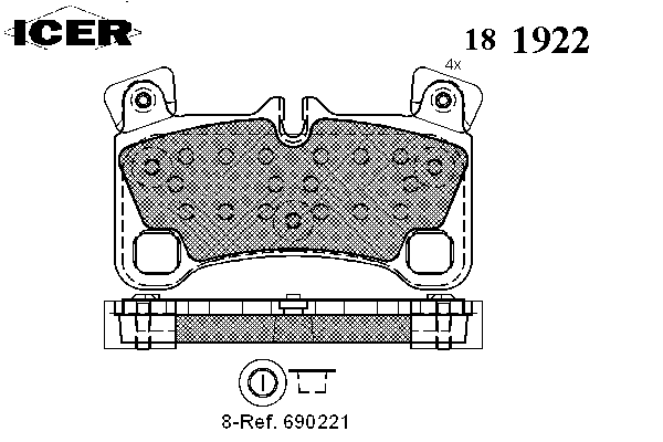Колодки гальмівні (задні) Audi Q7 06-15/Porsche Cayenne/VW Touareg 02-10