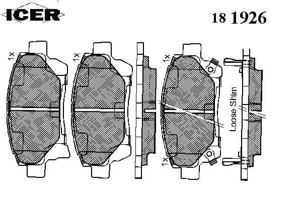 Комплект тормозных колодок, дисковый тормоз