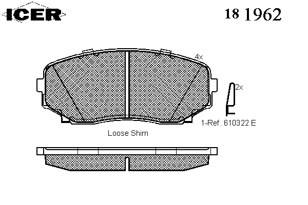 Колодки гальмівні (передні) Mazda CX-7 06-14/CX-9/Ford USA Edge 06-/Mitsubishi L200/Pajero Sport 14