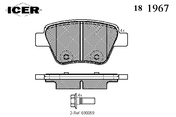 Колодки гальмівні (задні) Audi A1/A3/Skoda Octavia/SuperB/Yeti/VW Caddy/Touran/Golf/Passat B7/B8 04