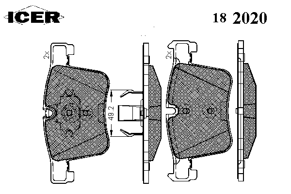 Колодки гальмівні (передні) BMW 1 (F20-21)/2 (F22/F87/F45-46)/3 (F30-31/F34/F80)/4 (F32/F36)/X3 11-