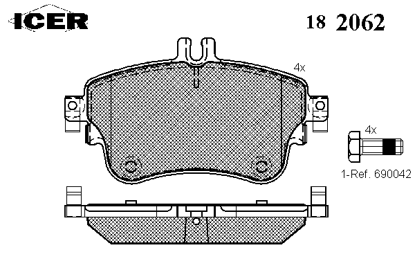 Колодки гальмівні (передні) MB A-class (W176)/B-class (W246) 11-18