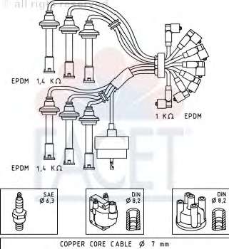 Комплект проводов зажигания