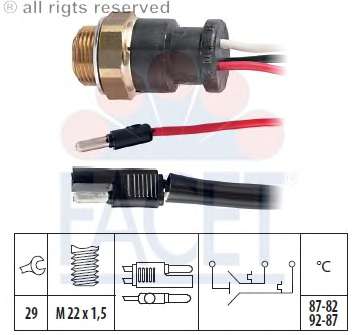 Термовыключатель, вентилятор радиатора