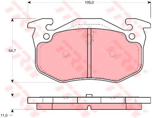 Комплект тормозных колодок, дисковый тормоз