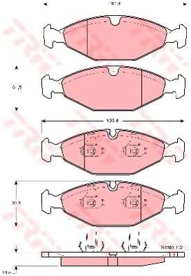 Комплект тормозных колодок, дисковый тормоз