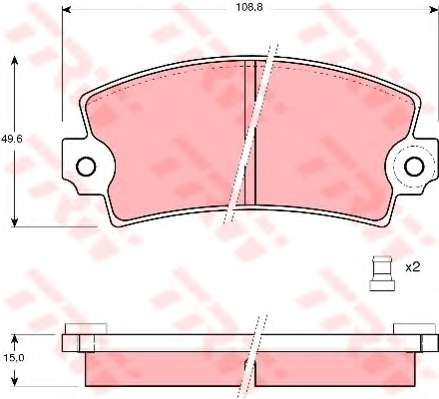 Комплект тормозных колодок, дисковый тормоз