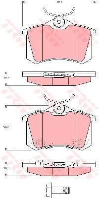 Гальмівні колодки, дискове гальмо (набір)