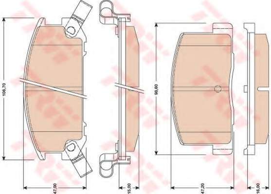Комплект тормозных колодок, дисковый тормоз