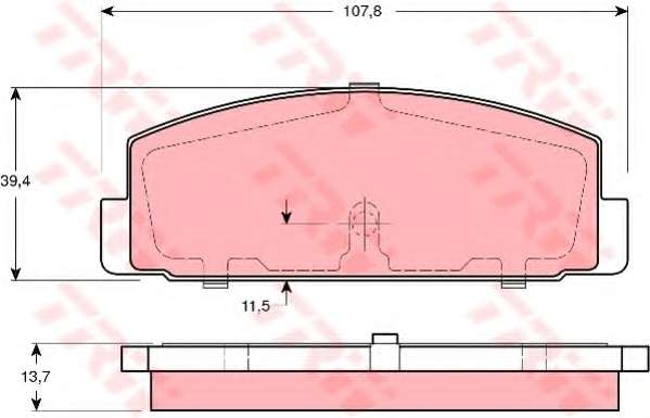 Комплект тормозных колодок, дисковый тормоз