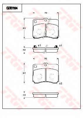 Комплект тормозных колодок, дисковый тормоз