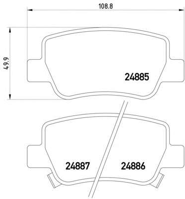 Комплект тормозных колодок, дисковый тормоз