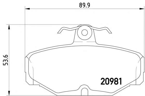 Комплект тормозных колодок, дисковый тормоз