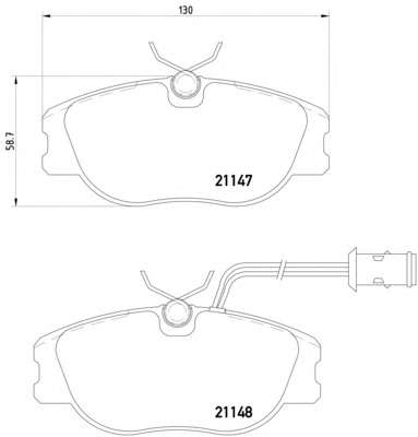 Комплект тормозных колодок, дисковый тормоз