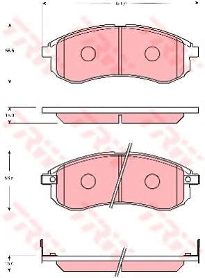Комплект тормозных колодок, дисковый тормоз