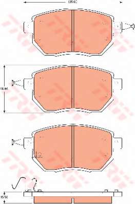 Комплект тормозных колодок, дисковый тормоз