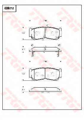 Комплект тормозных колодок, дисковый тормоз