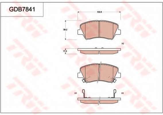 Комплект тормозных колодок, дисковый тормоз