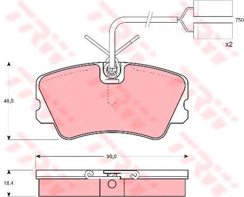 Комплект тормозных колодок, дисковый тормоз