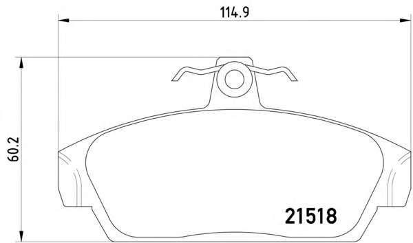 Комплект тормозных колодок, дисковый тормоз