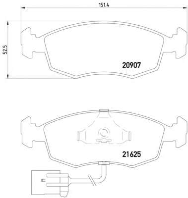 Комплект тормозных колодок, дисковый тормоз