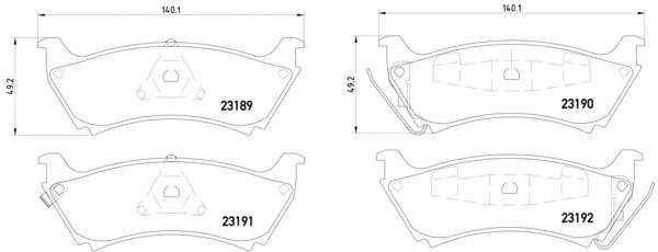 Комплект тормозных колодок, дисковый тормоз