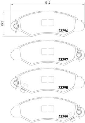 Комплект тормозных колодок, дисковый тормоз