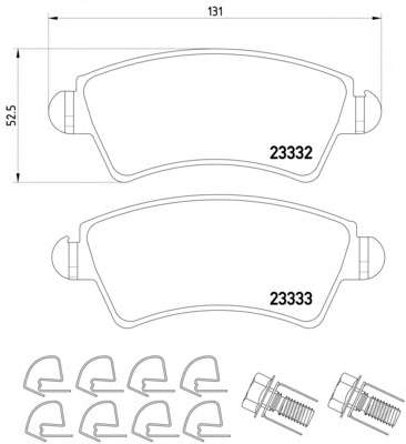 Гальмівні колодки, дискове гальмо (набір)