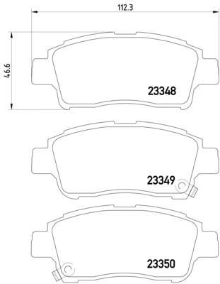 Комплект тормозных колодок, дисковый тормоз