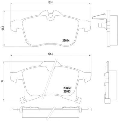 Комплект тормозных колодок, дисковый тормоз