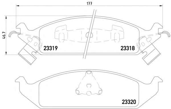 Комплект тормозных колодок, дисковый тормоз