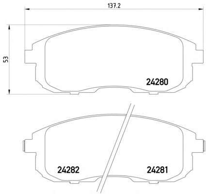 Комплект тормозных колодок, дисковый тормоз