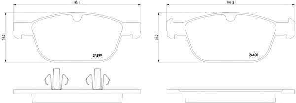 Комплект тормозных колодок, дисковый тормоз